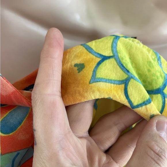 Vintage 90s Big Hed Designs Tropical Floral Dress Size Small - Picture 12 of 16